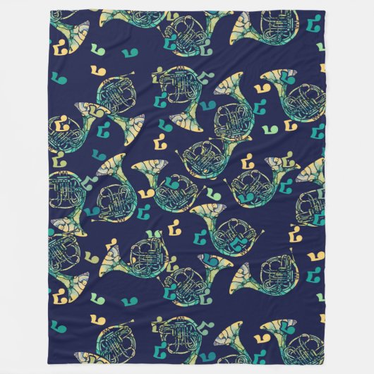 klasse van de Horn Band Fleece Deken (Voorkant)