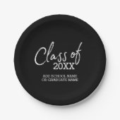 Klasse van de jaarlijkse graduatiepartij papieren bordje (Voorkant)