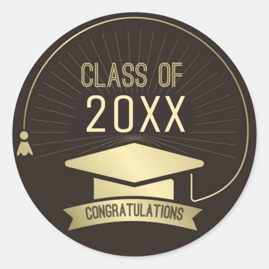 Klasse van de klassieke ronde sticker (Voorkant)