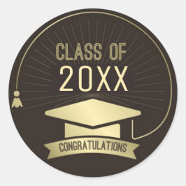 Klasse van de klassieke ronde sticker