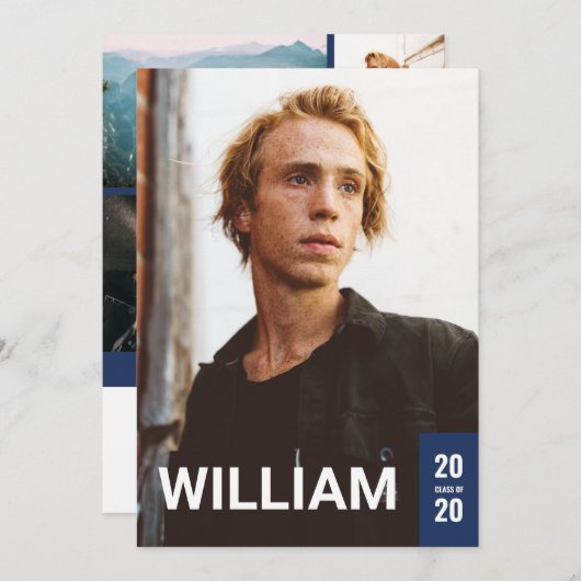 Klasse van de Moderne Kaart van de Uitnodiging van (Voorkant / Achterkant)