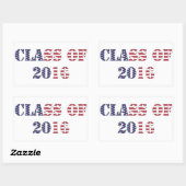 Klasse van de opleiding 2016 rechthoekige sticker (Vel)