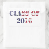 Klasse van de opleiding 2016 rechthoekige sticker (Tas)