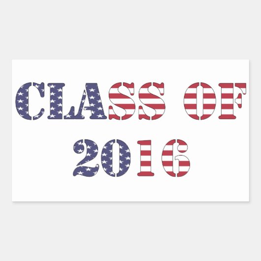 Klasse van de opleiding 2016 rechthoekige sticker (Voorkant)