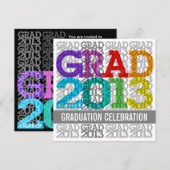 Klasse van de promotiekleuren van de Graduation Pa Kaart (Voorkant / Achterkant)