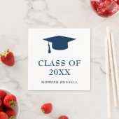 Klasse van de studiepablak van Navy Blue en White Servet (Insitu)