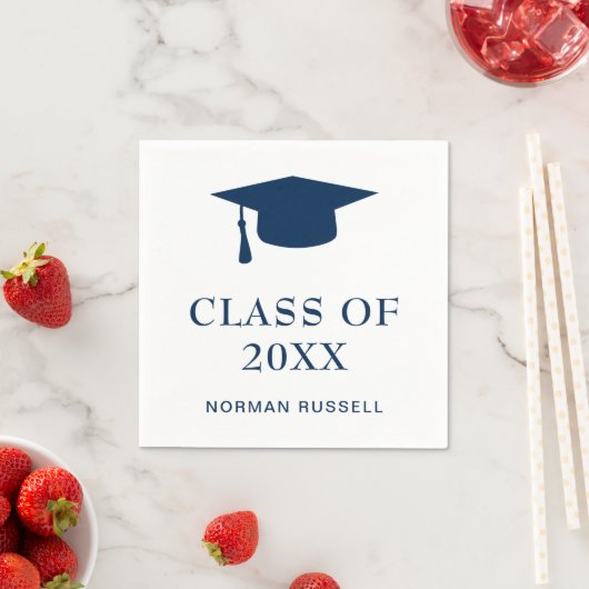 Klasse van de studiepablak van Navy Blue en White Servet (Insitu)