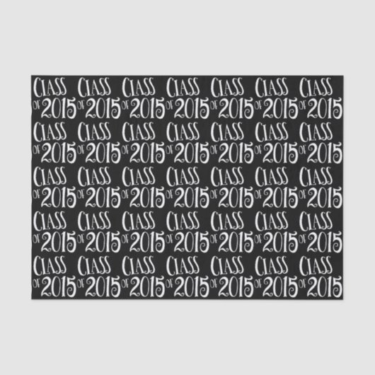 Klasse van de tekst van het Afstuderen Cadeau 201 Tissuepapier (Voorkant)
