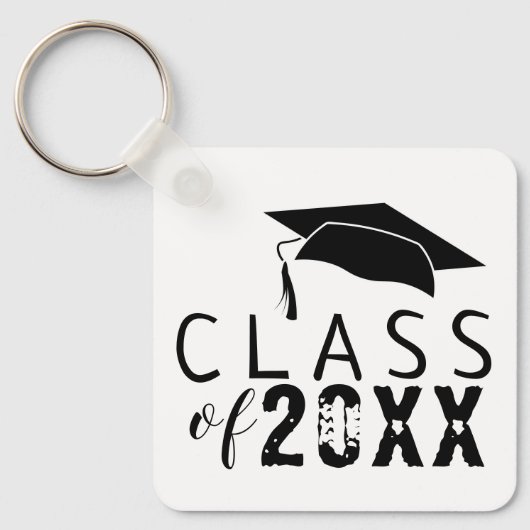 Klasse van de Typografie Graduation Cap Sleutelhanger (Voorkant)