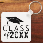 Klasse van de Typografie Graduation Cap Sleutelhanger (Achterkant)
