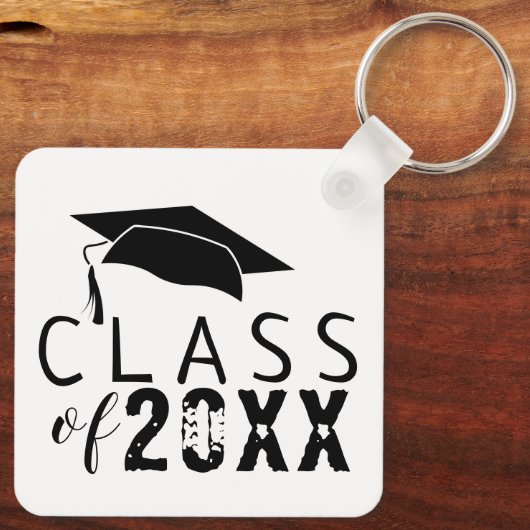 Klasse van de Typografie Graduation Cap Sleutelhanger (Achterkant)