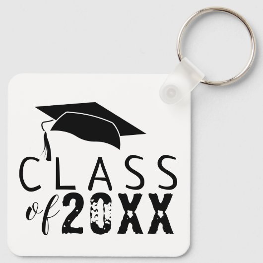 Klasse van de Typografie Graduation Cap Sleutelhanger (Achterkant)