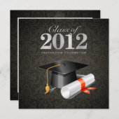 Klasse van de uitnodiging tot Afstuderen Damask 20 (Voorkant / Achterkant)