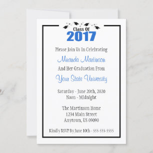 Klasse van de uitnodiging tot Afstuderen van 2017 