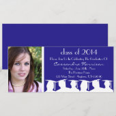 Klasse van de uitnodiging tot het Afstuderen (Blue (Voorkant / Achterkant)