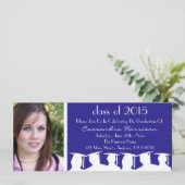 Klasse van de uitnodiging tot het Afstuderen (Blue (Staand voorkant)