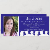 Klasse van de uitnodiging tot het Afstuderen (Blue (Voorkant / Achterkant)