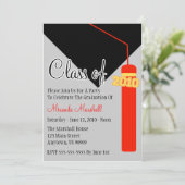 Klasse van de uitnodiging tot het Afstuderen van T (Staand voorkant)