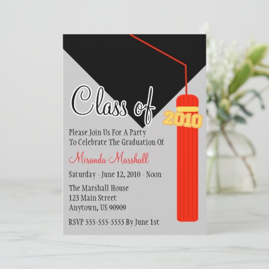 Klasse van de uitnodiging tot het Afstuderen van T (Staand voorkant)