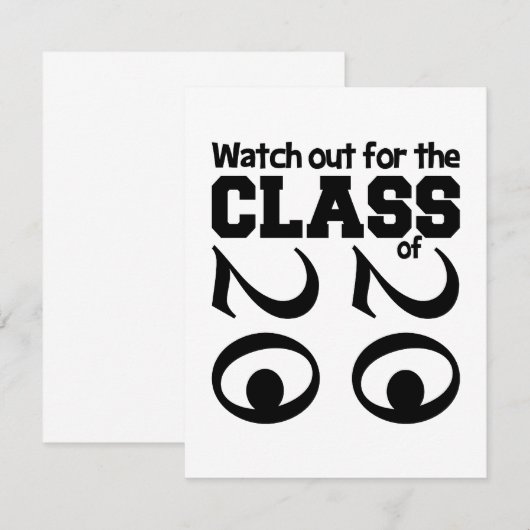 KLASSE VAN de uitnodiging van 2020, aanpasbaar (Voorkant / Achterkant)