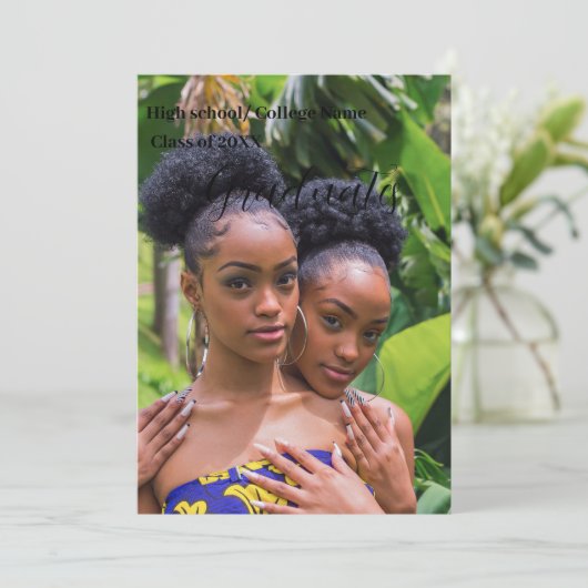 Klasse van de uitnodiging van 2023 met dubbel afst (Staand voorkant)