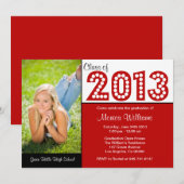 Klasse van de uitnodigingen van de Rode Graduation (Voorkant / Achterkant)