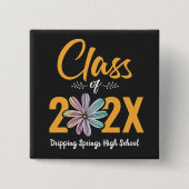 Klasse van de ventilatorhoger vierkante button 5,1 cm (Voorkant)