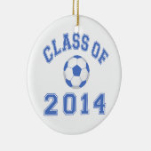 Klasse van de Voetbal 2014 - Blauw Keramisch Ornament (Rechts)