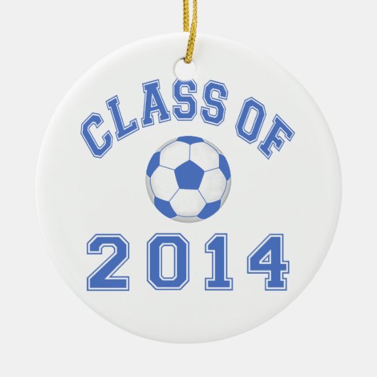 Klasse van de Voetbal 2014 - Blauw Keramisch Ornament (Voorkant)