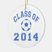Klasse van de Voetbal 2014 - Blauw Keramisch Ornament (Links)