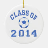 Klasse van de Voetbal 2014 - Blauw Keramisch Ornament (Achterkant)