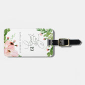 Klasse van de waterverf van 2019 florale afstudere bagagelabel (Voorkant horizontaal)