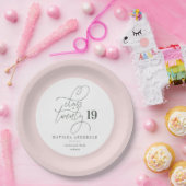 Klasse van de zwarte roze waterverf afstuderen papieren bordje (Feest)