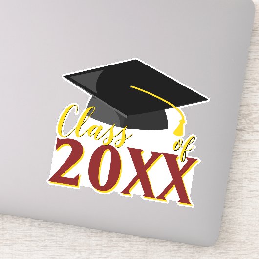 Klasse VAN ELK Afstuderen COLOR COMBO-Afstuderen Sticker (Detail)