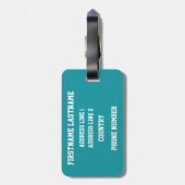 Klasse van ELK jaar aangepaste bagagelabel (Achterkant verticaal)