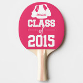 Klasse van ELK jaar aangepaste tekst & kleur paddl Tafeltennisbatje (Voorkant)
