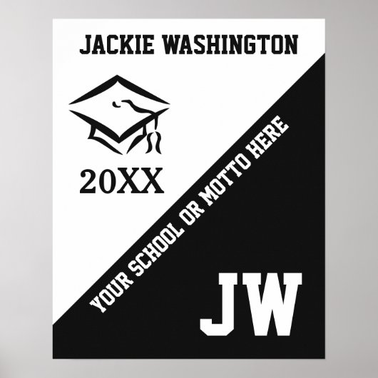 KLASSE VAN (elk jaar) aangepaste tekst & kleur pos Poster (Voorkant)