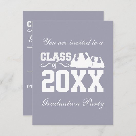 Klasse van ELK jaar aangepaste uitnodigingen (Voorkant / Achterkant)