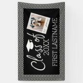 Klasse van elk jaar Afstuderen Foto Petten Chevron Spandoek (Verticaal)