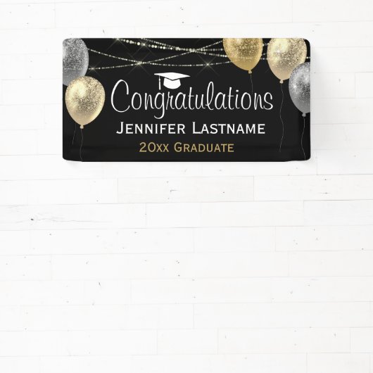 Klasse van elk jaar Fancy Graduation Party Budget Spandoek (Insitu)