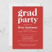 Klasse van Elk Jaar Graduation Party rood patroon Kaart (Voorkant)