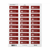Klasse van elk jaar ROOD en WIT Afstuderen Etiket (Full Sheet)