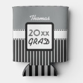 Klasse van ELK JAAR Silver Black Stripes Custom Z2 Blikjeskoeler (Voorkant)