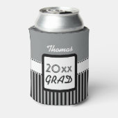 Klasse van ELK JAAR Silver Black Stripes Custom Z2 Blikjeskoeler (Blikje Achterkant)