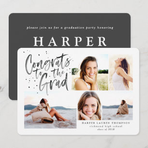 klasse van gediplomeerde multi de fotouitnodiging kaart