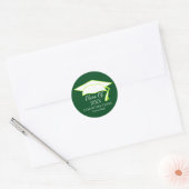 Klasse van gepersonaliseerde Afstuderen envelop af Ronde Sticker (Envelop)