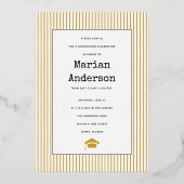 Klasse van gouden folie 2023 Foto van afstuderen Folie Uitnodiging (Achterkant)