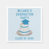 Klasse van Graduation Party Blauwe servetten (Voorkant)