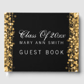 "Klasse van" Graduation Party Gold Lights & Sparkl Gastenboek (Voorkant)