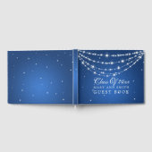 "Klasse van" Graduation Party Sparkling Chain Blue Gastenboek (Volledig)